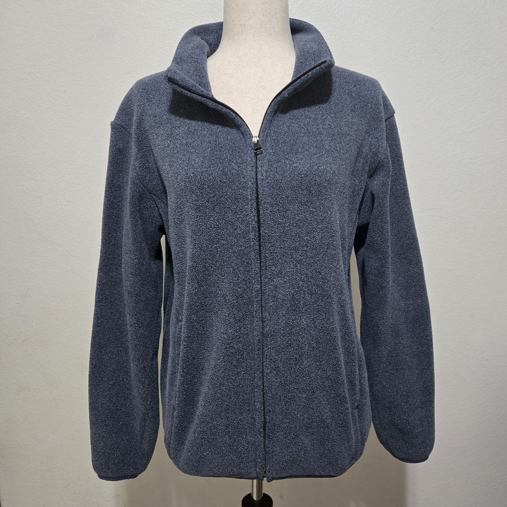 UNIQLO Women's Blue Gray Fleece Jacket Size Large